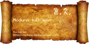 Moduna Kámea névjegykártya
